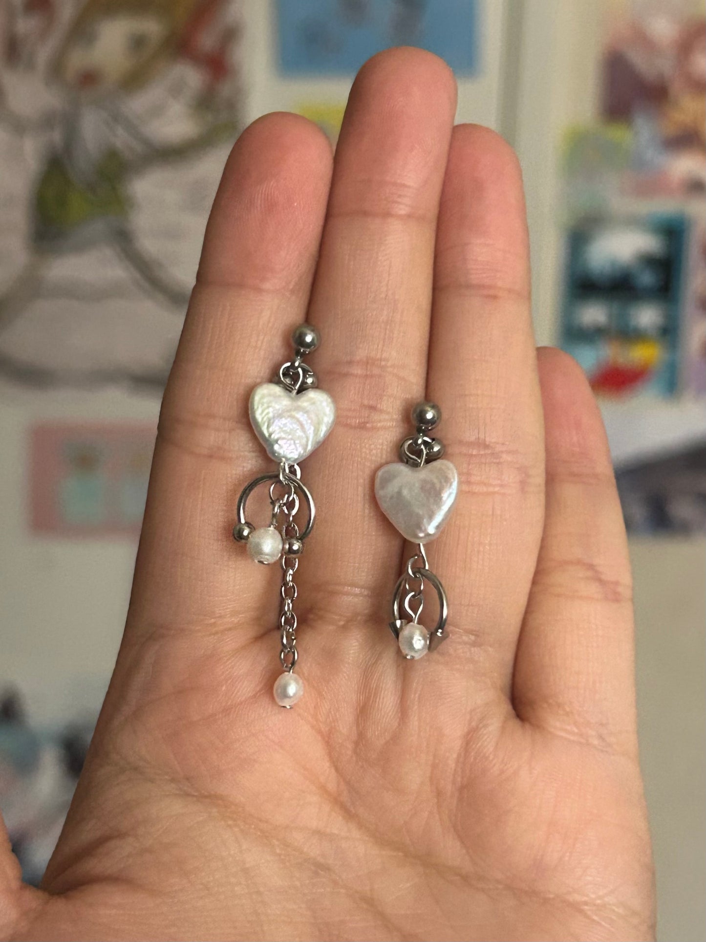 two of hearts studs