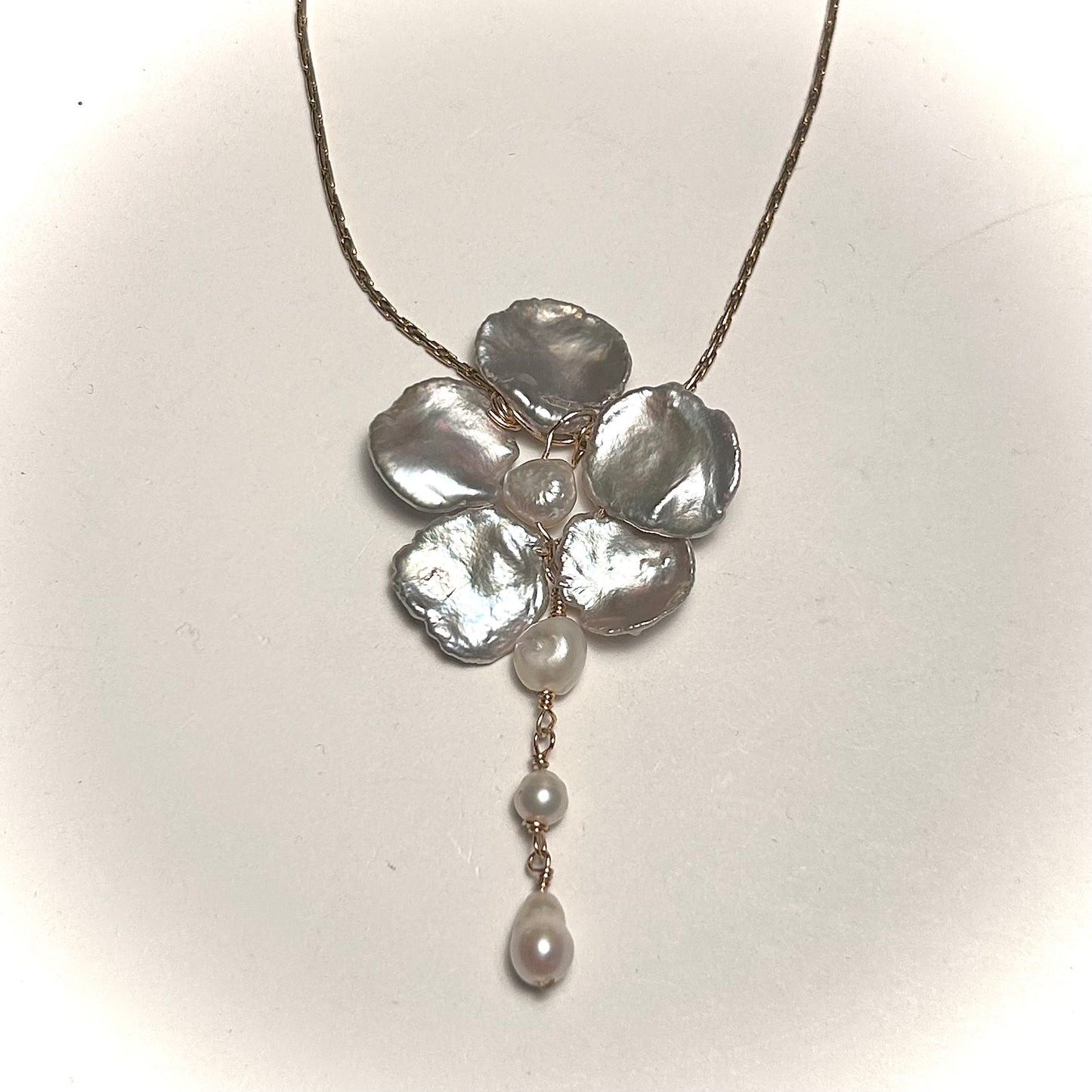 gold orchid pendant necklace