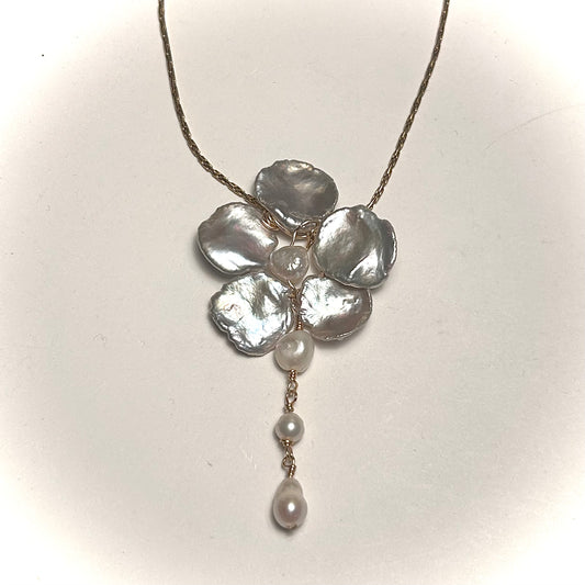 gold orchid pendant necklace