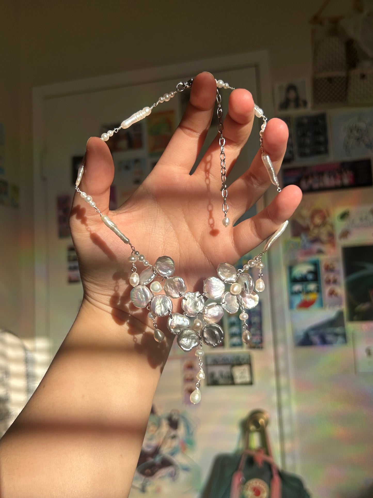 'persephone' trio orchid necklace