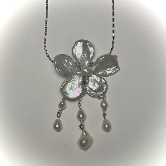 orchid dew drop necklace