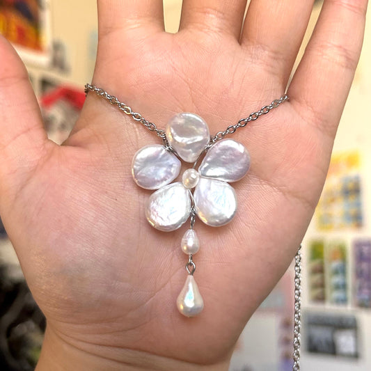 orchid pendant necklace