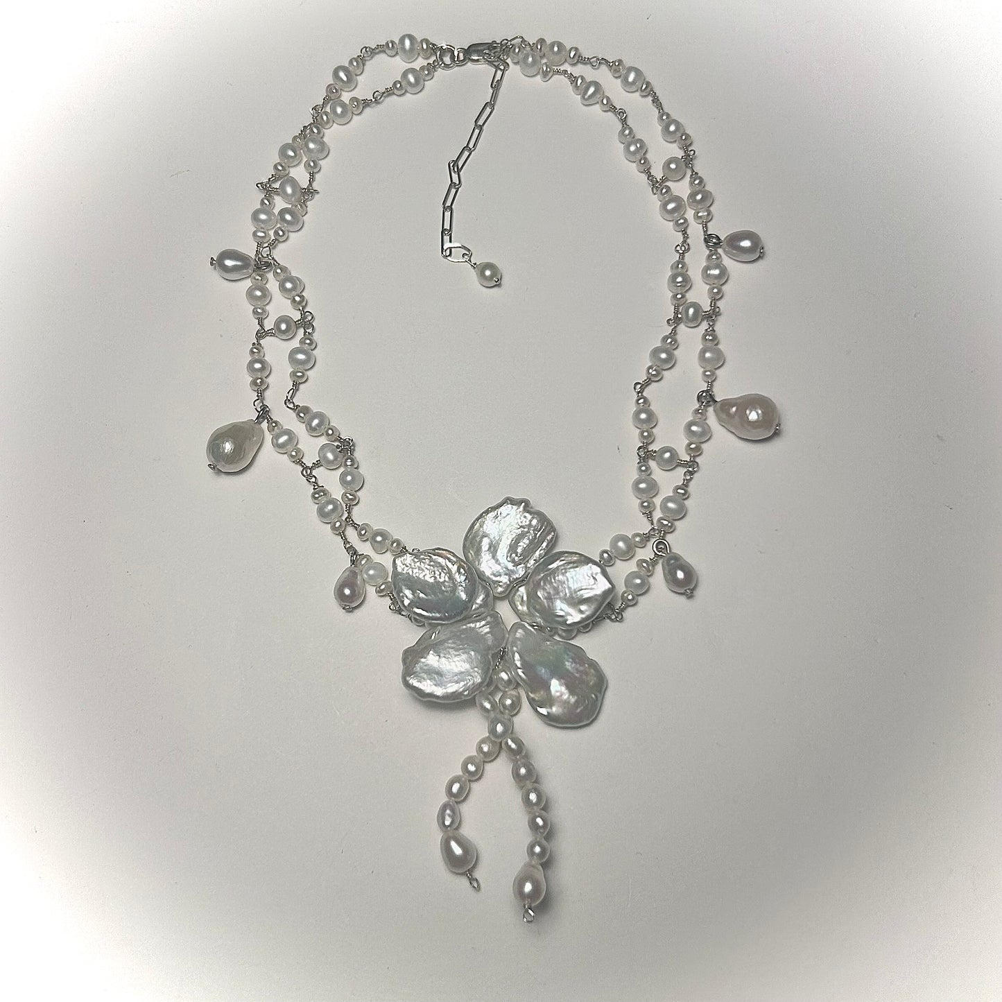 helix, pearl flower choker