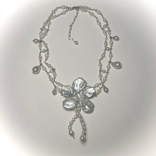 helix, pearl flower choker