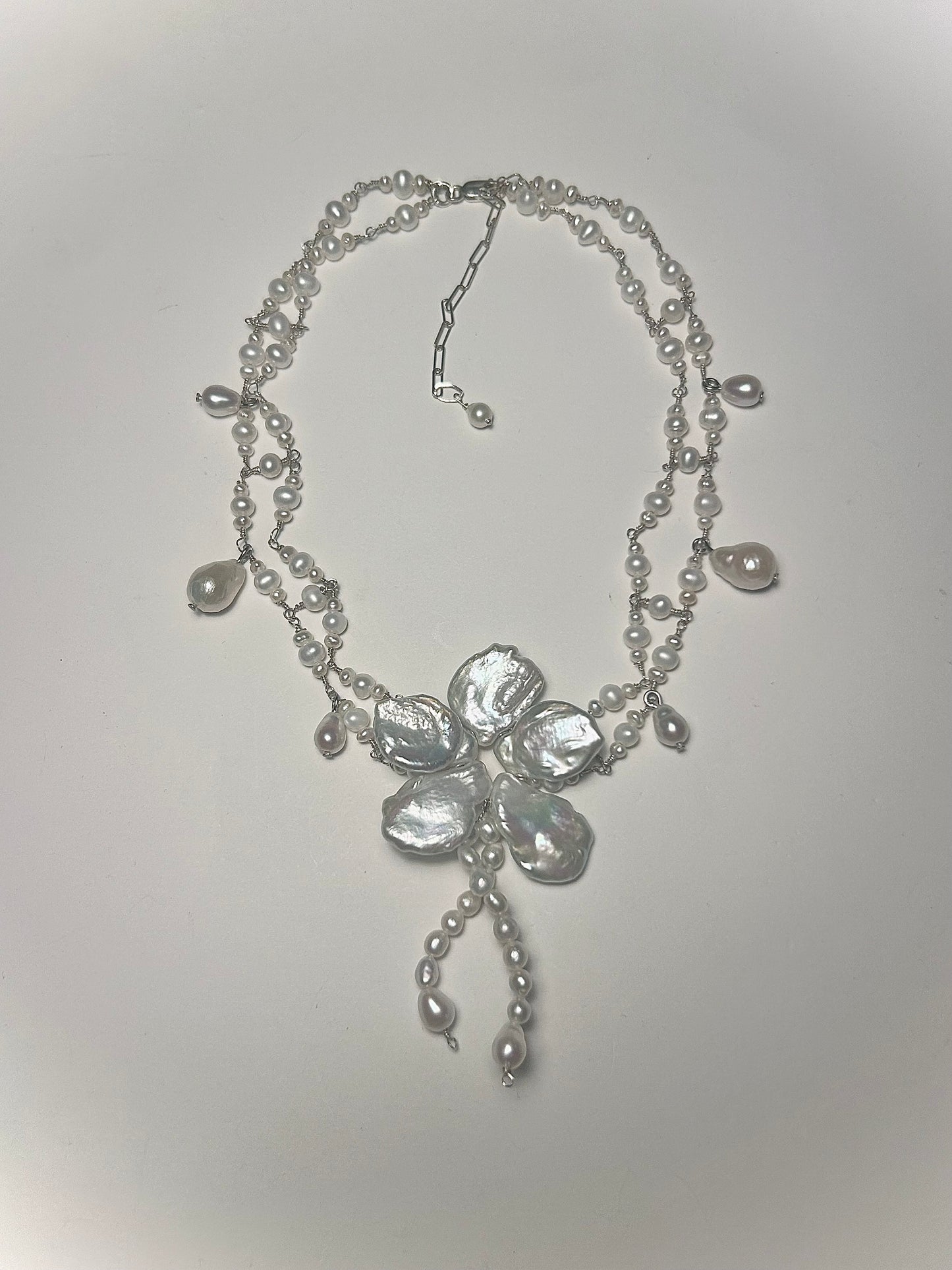 helix, pearl flower choker