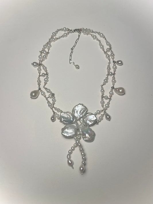 helix, pearl flower choker