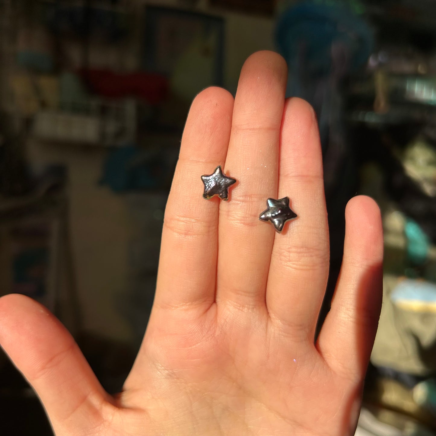 star pearl studs