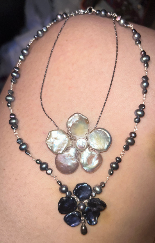midnight bloom orchid pearl collar