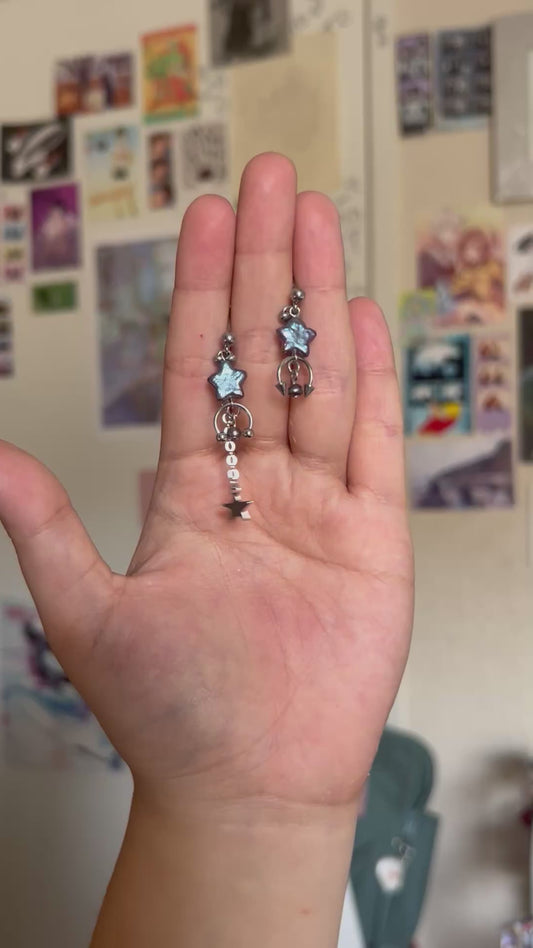 peacock shooting star studs
